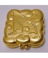 ESTEE LAUDER Vintage Bow & Arrow Sagittarius COMPACT Crystals Gold Tone Empty - $54.95