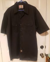 Dickies Men&#39;s Short-Sleeve Black Work Shirt  2XL- A Legend In Work - $16.49