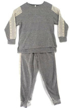 Flora Nikrooz Pajama Set Women Sz S Heather Gray Long Sleeve 2 Pc Loungewear Nwt - $9.99