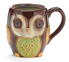 Burton Coffee Mug Porcelain Chocolate Owl 12 Oz  for Our Owl Lovers Gift... - £7.00 GBP