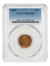 1907 1C PCGS MS64RB - £140.83 GBP