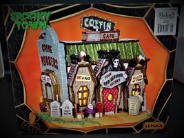 2014 Lemax Spooky Town Halloween Village Collection Coffin Cafe #45675 "NEW" - $98.99