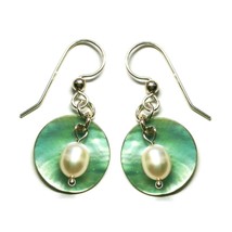 Pearl / Mother of Pearl Earrings .925 Sterling Silver - £17.30 GBP