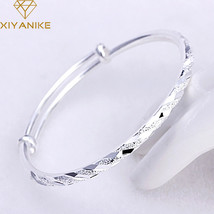 XIYANew Fashion Silver Color  Party Cuff Bracelet for Women Couples Creative Sim - $10.77