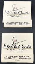 Lot of two (2) Monte Carlo Las Vegas Hotel Casino Matchbook NV Full 30 Unstruck - £7.56 GBP