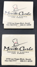 Lot of two (2) Monte Carlo Las Vegas Hotel Casino Matchbook NV Full 30 U... - £7.52 GBP