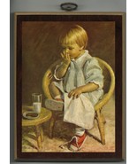 GRETCHEN decor plac Laminated Izgwersen Lithograph Plaque 8&quot;x6&quot; Hampe Cr... - $751.36 MXN