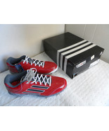 Adidas PowerAlley 2 Mens Baseball Cleat 15 Red-Carbon Met-Onix New - $28.81