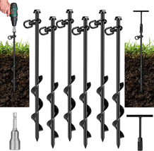 6 Pack Ground Anchor Heavy Duty Earth Anchors with T Handle - £49.56 GBP+