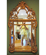 Antique Carved Large French Rococo Gold Wood Wall Mirror - €1.539,60 EUR