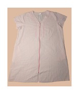 Croft &amp; Barrow Womens 1X Pink Striped Zip Front Short Sleeve Tunic Dress... - £12.18 GBP