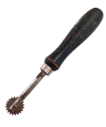 Vtg Sewing Tracing Wheel 6&quot; Black Wood Handle Used Pattern Marker - $10.79 CAD