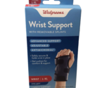 NEW   Walgreens Wrist Support with Removable Splints  Wrist L-XL Fits Left - $17.70