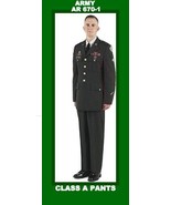 NEW Mens Class A Enlisted Serge Green US Army Dress Green Pants All Sizes - £34.68 GBP