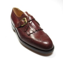 Bobby Jones Men&#39;s Monk-Strap Golf Shoes Leather Brown Italy Size 9 - £442.35 GBP