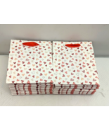 Pack of 30 Hearts Gift Paper Bag 5.5&quot; x 4.5&quot; White Red Valentine Wedding... - $341.81 MXN