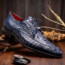 Marco Di Milano genuine caiman crocodile Shoes Apricena Midnight Blue image 9