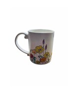 Flower Coffee Mug Embossed Wild Flowers Watercolor Style Kitchen Home New - $15.12