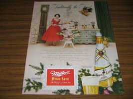 1952 Print Ad Miller High Life Beer Lady Prepares for Holiday Party - £11.57 GBP