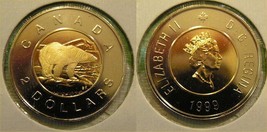 Canada 1999 Two Dollar $2.00 Twoonie Proof Like - $5.22