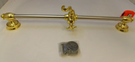 Andre Collection W25 Hand Shower Slide Adjust. Bar Polished Brass &amp; Sati... - £136.68 GBP