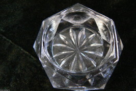VTG RUSSIAN CLEAR GLASS OR CRYSTAL  OPEN SALT OR PEPPER BOWL DISH - £11.18 GBP