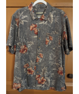 BATIK BAY Mens L 100% Silk Button Front Shirt Machine Washable Hawaiian ... - £19.12 GBP