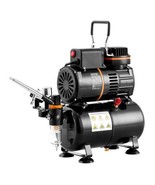 Airbrush Kit, Dual Fan Air Tank Compressor System Kit with 3.5L Air Stor... - £99.98 GBP