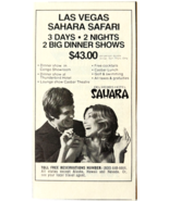 1972 Del Webb&#39;s Sahara Hotel Advertisement Las Vegas Nevada Safari Vinta... - $28.01 CAD