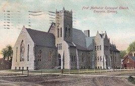 First Methodist Episcopal Church Emporia Kansas KS 1909 Caney Postcard D24 - £2.34 GBP