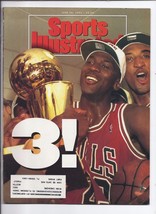 1993 Sports Illustrated Magazine June 28th Bulls 3 in a row Champions Jo... - $19.50