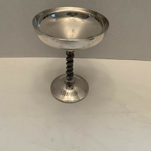 F B Rogers Silver Plate Twisted Stem Round Wine Goblet 6&quot; Medieval Spain Chris - £10.04 GBP