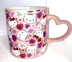 Hello Kitty PINK conversation hearts Valentine&#39;s Day Coffee or Cocoa Mug - $8.99