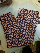 Tommy Hilfiger Womens Relaxed Jogger Pants Blue &amp; Orange Print NWT Sz XL - £27.69 GBP