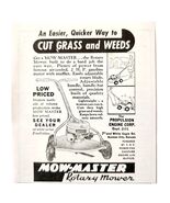 1947 Mow Master Rotary Lawnmower Advertisement Vintage Agriculture E8J - €8,52 EUR