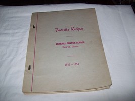 Vtg 1952-3 Favorite Recipes Cookbook Custer School Berwyn IL Czech other recipes - £23.73 GBP