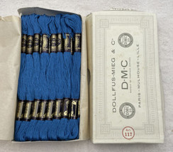DMC Embroidery Floss #825 Dark Blue Box of 24 NOS New Old Stock 825 France D-M-C - $22.75