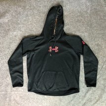 Under Armour Womens Hoodie Large Black Pink Sweatshirt Sports Outdoor Hu... - $18.98