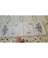 Hand Embroidered Tablerunner/coffee table/ Cloth  12 x 38 - $9.23