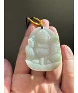 Jadeite Happy Buddha 100% Untreated Type A Natural Myanmar Jade Pendant ... - $134.04 CAD
