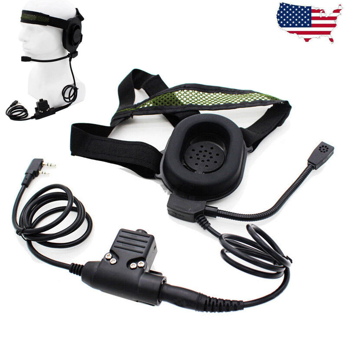 Cs Hd01 Z Tactical Headset Earpiece Mic U94 Ptt Baofeng Uv-5R Uv-5Rtp H777 Radio - £32.09 GBP