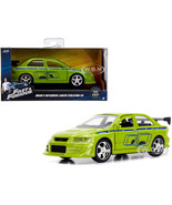 Brian&#39;s Mitsubishi Lancer Evolution VII Green &quot;Fast &amp; Furious&quot; Movie 1/32  - $1,142.18 MXN