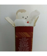 Avon THREE WEE TEDDY CANDLES Bear White in Original Box Set of 3 NOS Vin... - £11.34 GBP