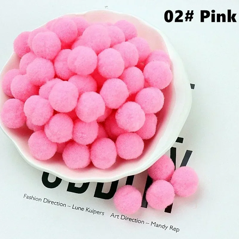 Mini Fluffy Soft Pom Poms Pompoms BallHandmade Craft -10mm 200pcs 02 pink - $2.76 CAD