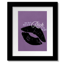Kiss by Prince Song - Rock Music Lyric Inspired Wall Art Print Canvas or... - $19.00+