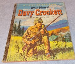  Little Golden Book Walt Disney&#39;s Davy Crockett 1955 A Printing  - £10.17 GBP