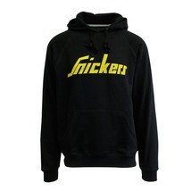 Snickers Workwear Men&#39;s Black Yellow Logo Pull Over Hoodie - £17.34 GBP
