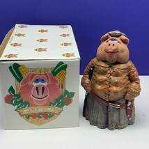 Mcswine Pig figurine chalkware sculpture state box Flambro Annie Oinkly ... - $34.65