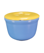 Vintage Blue Oxford Ware Pottery Refrigerator Serving Bowl With Lid USA ... - $33.08 CAD