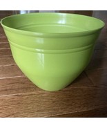 Large Plastic Flower Pot Planter Light Green Glossy Medium Round 10 inch... - £8.14 GBP